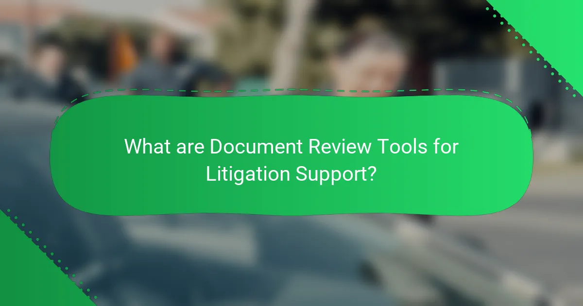 What are Document Review Tools for Litigation Support?