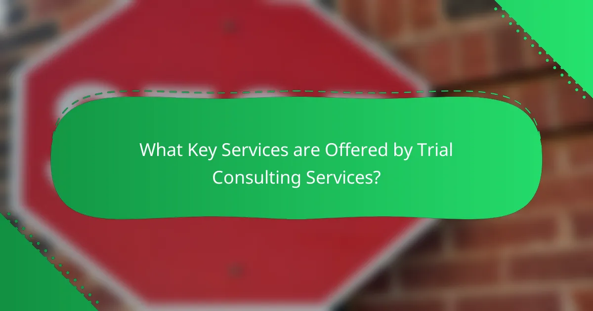 What Key Services are Offered by Trial Consulting Services?
